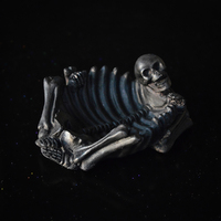 Resin Skeleton Skull Ashtray