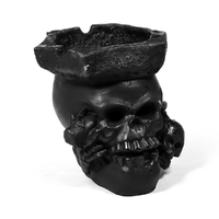 Resin Blank Leaf Skull Ashtray