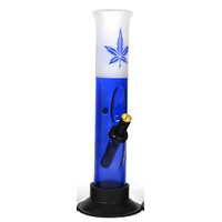 12 Inch Straight With Decal Print with Frost - Blue