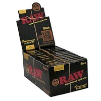 RAW Black Classic 1/4 + Tips 24per box