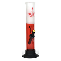 12 Inch Straight With Decal Print with Frost - Red