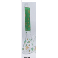 S161 - A Gree Leaf Print Print 7mm Thick 35cm