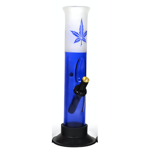 12 Inch Straight With Decal Print with Frost - Blue