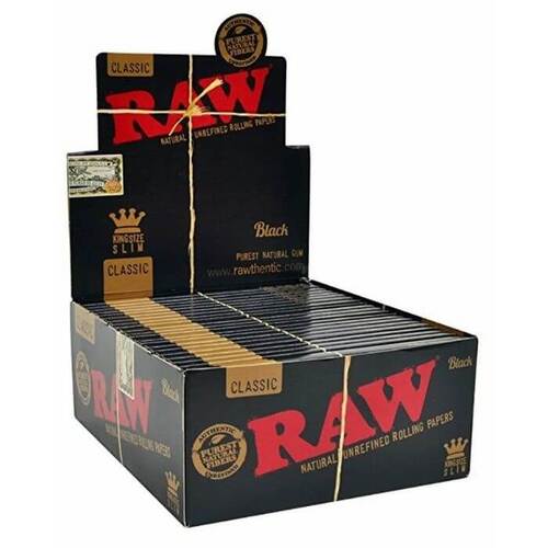 RAW BLACK King Size Classic 50 packs per box