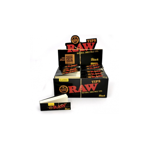 RAW BLACK TIPS 50 PER BOX