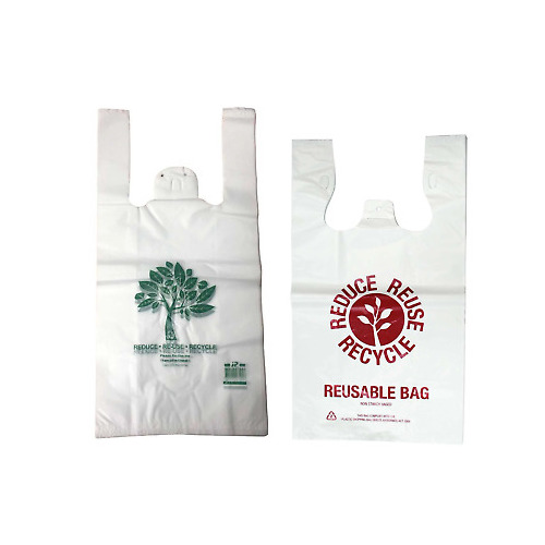 White Carry Bag - Medium 35 Microns Recyclable