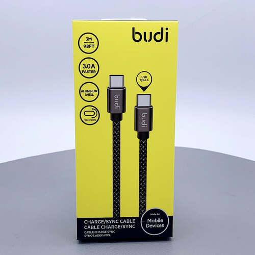 Budi 3.0A 3m Type-C to Type-C cable