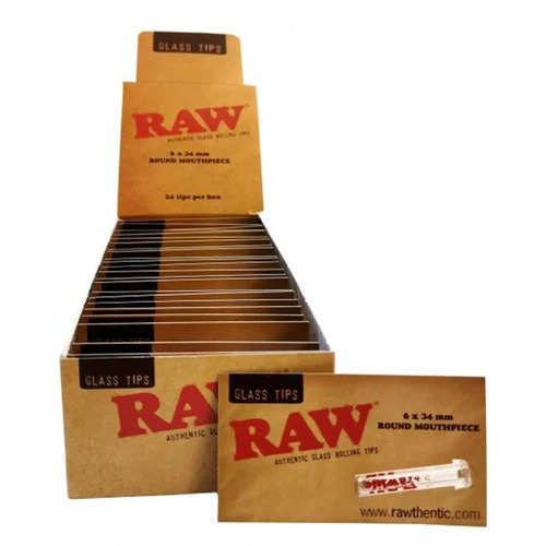 RAW Glass Tips Round 24pk
